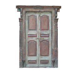Indian Vintage Antique Handcrafted Solid Wood Door 45