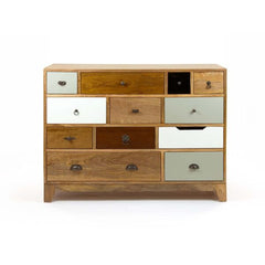 The Attic Contra Wooden Chest of Drawer Multicolor