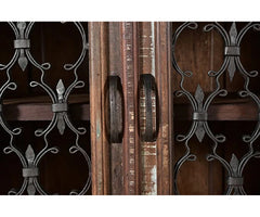 Indian Handmade Metal Jali Solid Wood Sideboard