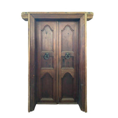 Indian Vintage Antique Hand Carved Solid Wood Door 76