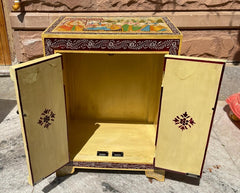 Indian Hand Painted Solid Wood Bedsides Table B6
