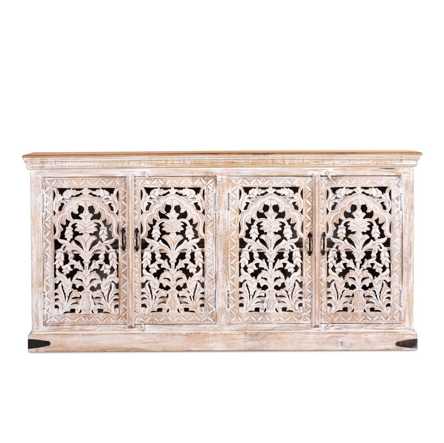 Kalah Jali Hand Carved Solid Wooden Sideboard Buffet 90x180x40cm KLA0139  -  