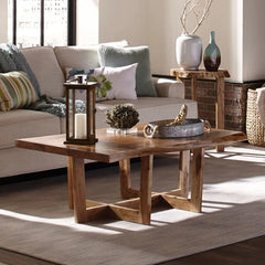 Live Edge Acacia Wood Handcrafted Coffee Table Natural Wood B13