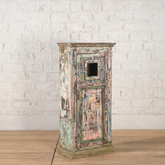 Vintage Reclaimed Wood Rustic Cabinet Pink