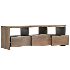 Avalon Solid wood 3Drawer Tv Unit Brown 120cm