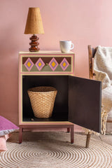 Avani Hand Painted Solid Wood Bedside Table 34
