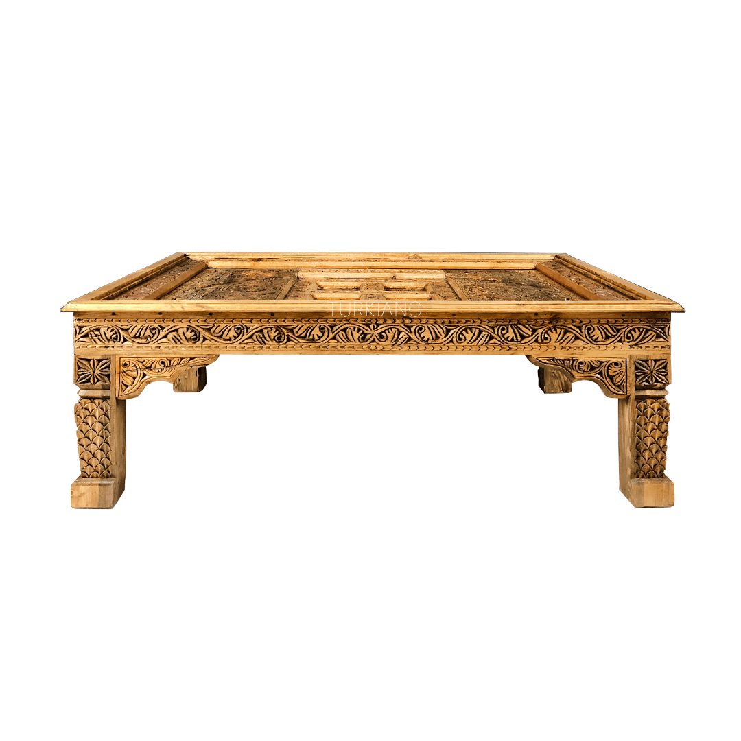 Indian Hand Carved Solid Wood Coffee Table C38