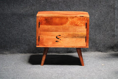 Rattan Elegance Series Solid Wood Cane Bedsides Table B3