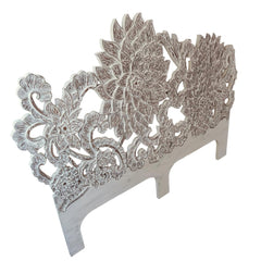 Hand Carved Flower King Size Bed Headboard Bed Head H18