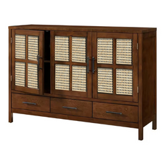 The Attic Cane Suzelle Solid Wood Sideboard Honey