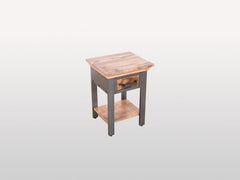 Solid Wood Industrial Side Table 1 Drawer