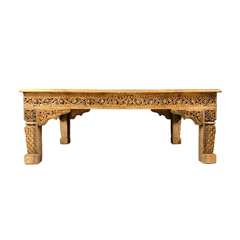 Indian Hand Carved Solid Wood Coffee Table C38