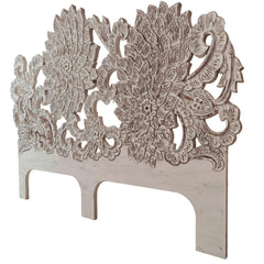 Hand Carved Flower King Size Bed Headboard Bed Head H18