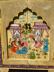 Indian Hand Painted Solid Wood Bedsides Table B6