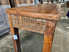 Indian Hand Carved Solid Wood Console Hall Table