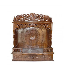 Sheesham Wood Handmade Mandir Home Temple In Brown