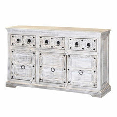 Antique Old Door Design Carved Sideboard White