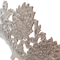 Hand Carved Flower King Size Bed Headboard Bed Head H18