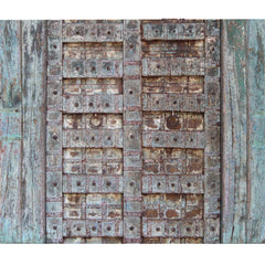 Indian Vintage Antique Hand Carved Solid Wood Door Multicolor 134