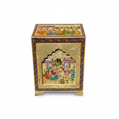 Indian Hand Painted Solid Wood Bedsides Table B6