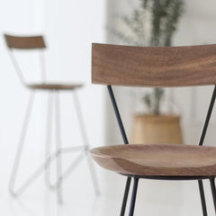 The Gileteen Metal and Wooden Seat Stool for Kitchen Bar Cafe Chair