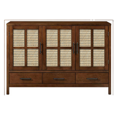 The Attic Cane Suzelle Solid Wood Sideboard Honey