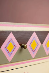 Avani Hand Painted Solid Wood Bedside Table 34