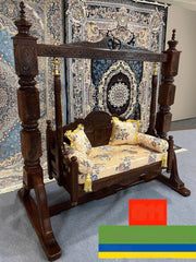 Maharaja Indian Hand Carved Painted 2 seater Swing