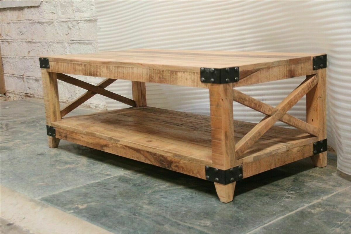 Cromer Indian Solid Wood Coffee Table Natural