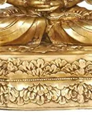 Indian Brass Tibetan Buddhist Buddha In Brass Statue