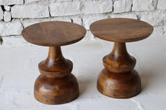 Indian Hand Carved Reclaimed Wood Side Table 08