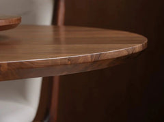 Hand Carved Round Solid Wood Dining Table Set 21