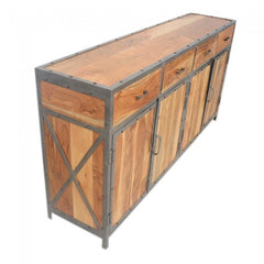 Angle Industrial French Sideboard Buffet Natural 180cm