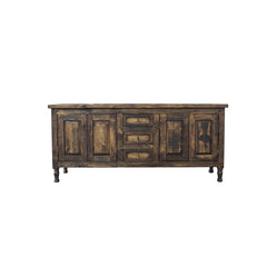Indian Reclaimed Hand Carved Reclaimed Wood Bathroom Vanity D118