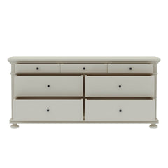 Blanc Indian Solid Wood Chest Of Drawers With 7 Drawer Large Bedroom Dresser