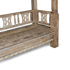 Indian Hand Carved Solid Wood Daybed D7
