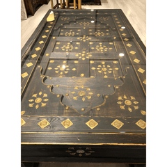 Indian Antique Brass Work Solid Wood Coffee Table C39