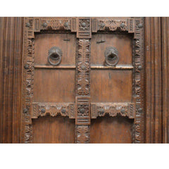 Indian Vintage Antique Hand Carved Solid Wood Door 77