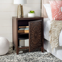 Indian Hand Carved  Solid Wood Bedside Table 14