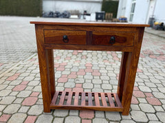 Mango Classic Handmade Carved Solid Wood Console Hall Table