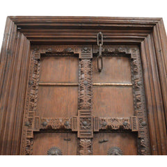 Indian Vintage Antique Hand Carved Solid Wood Door 77
