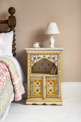 Avani Hand Painted Solid Wood Bedside Table 35