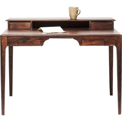 Boston Taper Contemporary Solid Wood Study Desk Computer Table Walnut