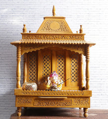 Sheesham Wood Handmade Mandir Home Temple In Natural