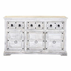 Antique Old Door Design Carved Sideboard White