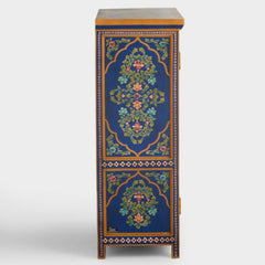 Hand Painted Solid Wood Cabinet In Multicolour