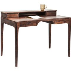 Boston Taper Contemporary Solid Wood Study Desk Computer Table Walnut