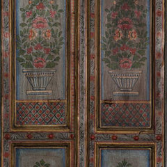 Indian Vintage Antique Hand Painted Reclaimed Wood Door Multicolor 135