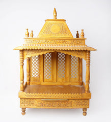 Sheesham Wood Handmade Mandir Home Temple In Natural