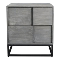 Industrial Storage Drawers Grey Felix Nightstand